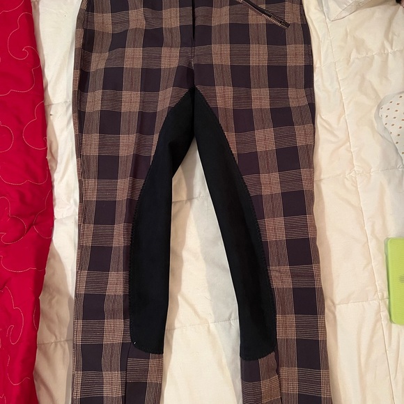 NWT Riding Sport Women's Plaid Pants - Black and Brown - Picture 1 of 7